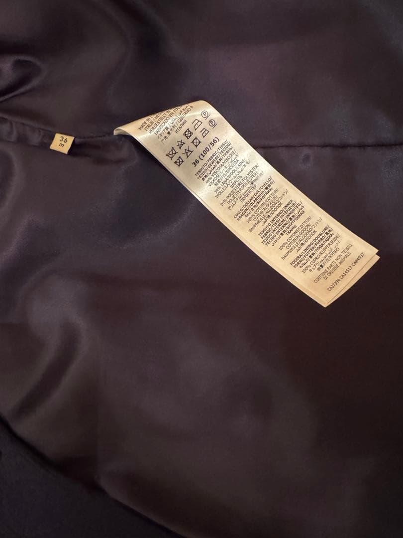 GUCCI ネイビー ウールコート 36M