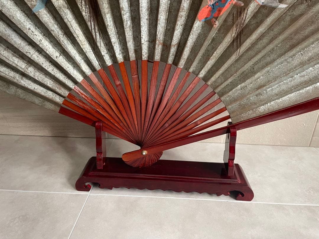 扇　置物　虎　金魚　2セット