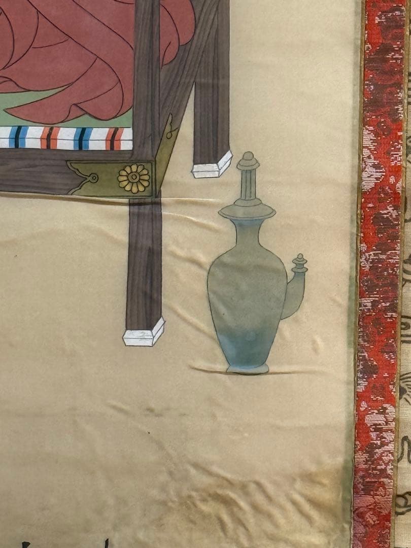 弘法大師　絹本肉筆　仏画　仏教美術　掛軸　送料込み251029