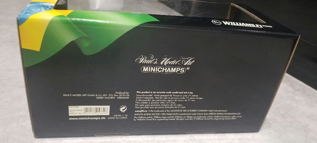 【レア】ミニチャンプス　1/18 ウィリアムズ FW14 マンセルライドオンセナ