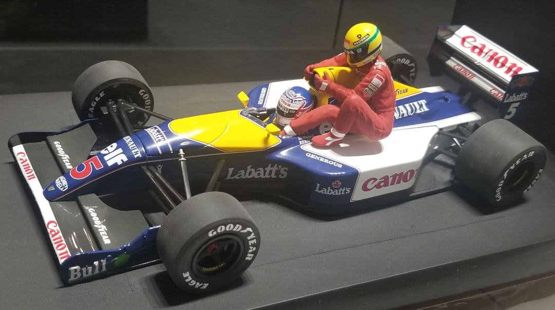 【レア】ミニチャンプス　1/18 ウィリアムズ FW14 マンセルライドオンセナ