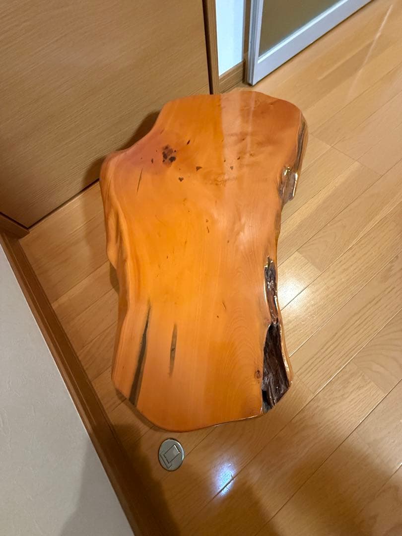 欅製　テーブル　1枚天板　天厚4.5㎝　花台　香炉　飾り台