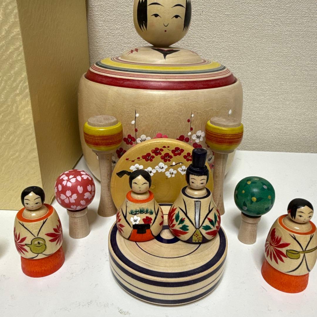 鳴子系工人柿澤是伸　こけし【蓋付きえじこ】