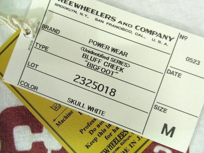 新品 フリーホイーラーズ 50s 半袖 ビッグフット 染み込み Tシャツ 白 M