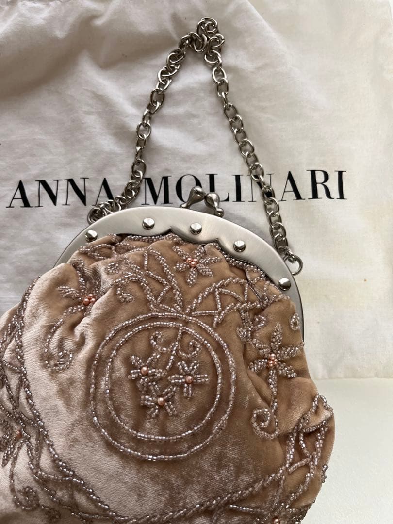 即配送 ANNA MOLINARI 未使用 パーティーバッグ 定価15万