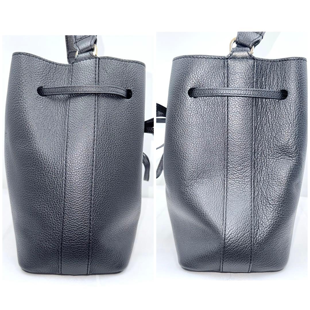 ✨美品✨FURLA フルラ コスタンザ 2WAY バケットバッグ ブラック 巾着