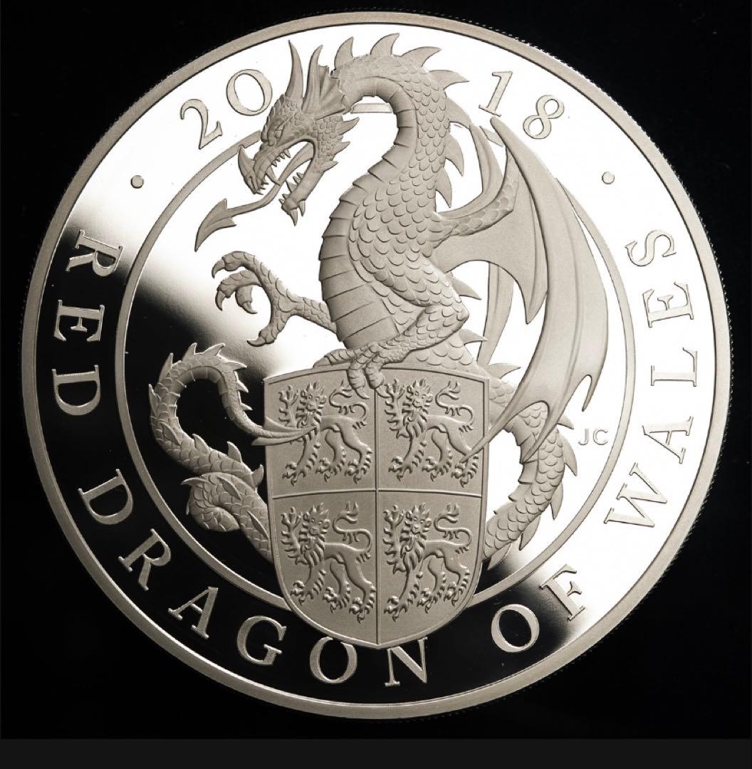 トップ人気❗️クィーンズビースト　レッドドラゴン5oz 銀貨