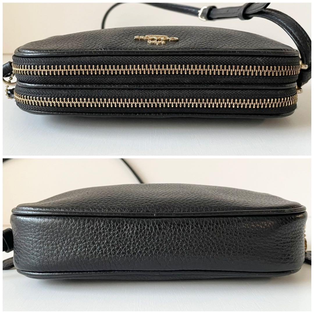 【極美品】COACH ダブルファスナー ショルダーバッグ カメラバッグ 黒