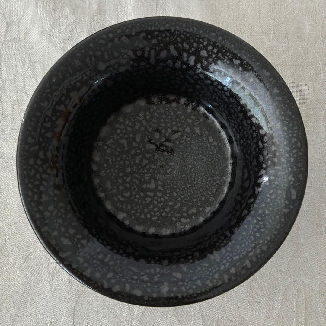 作家物 永見鴻人作 油滴天目 組鉢 中鉢 5客セット 骨董品 桐箱入り