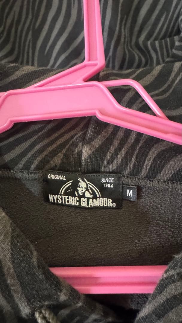 ヒステリックグラマー　ゼブラ　ロゴ　パーカー