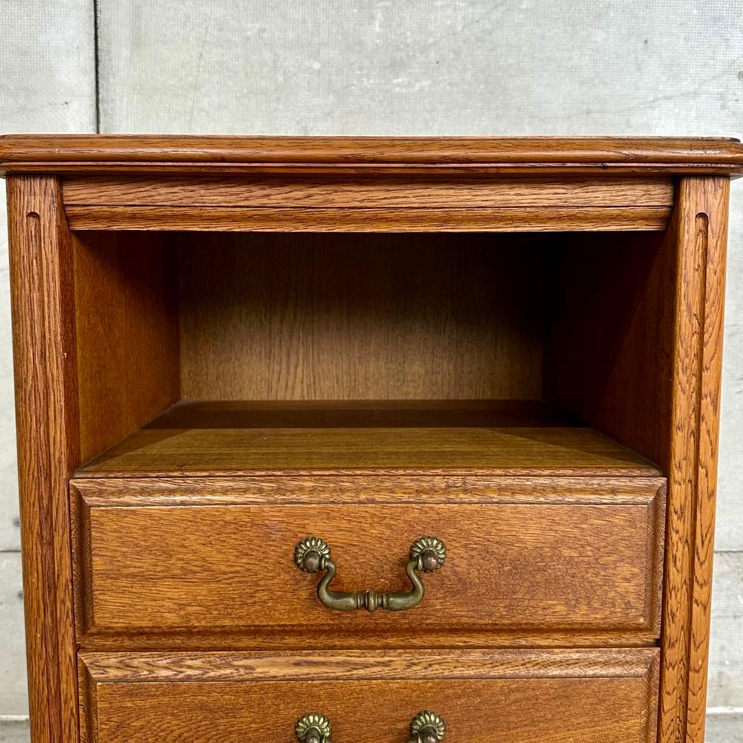 ✦昭和レトロ✦ 1981年製 サイドチェスト 木製 オーク無垢 アンティーク