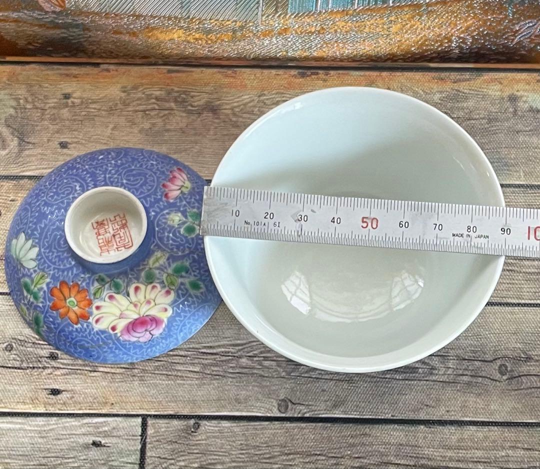 唐物　清朝中期色絵十錦手茶碗