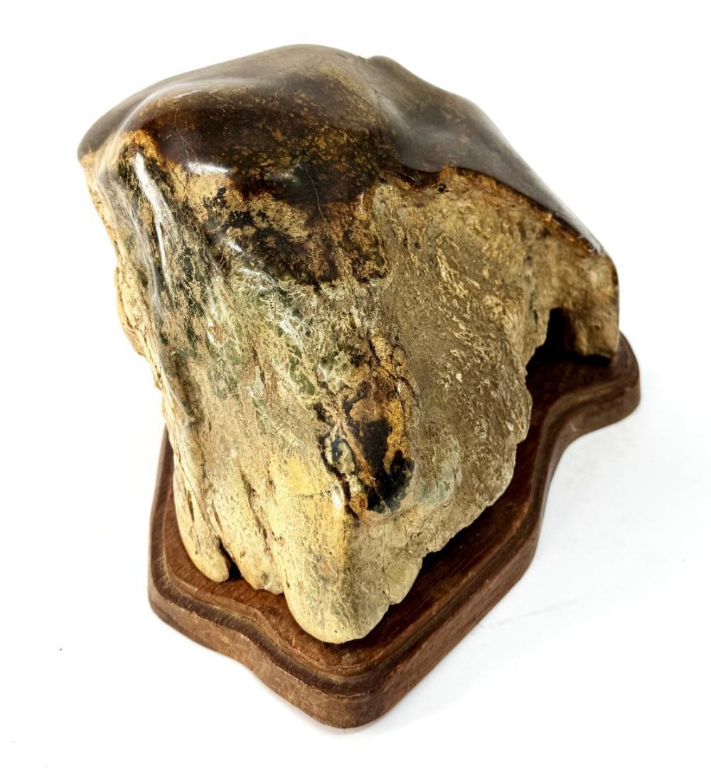 天然石 鑑賞石 唐木台 一点もの 置物 約7kg 観賞用 稀少 WWFT072