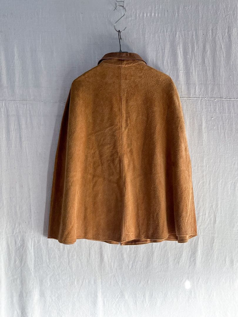 70s スエード レザー ケープ ジャケット