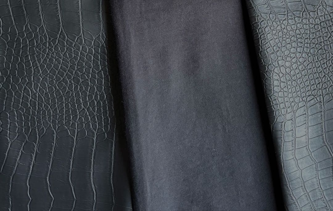 レザー半幅帯　クロコ調
