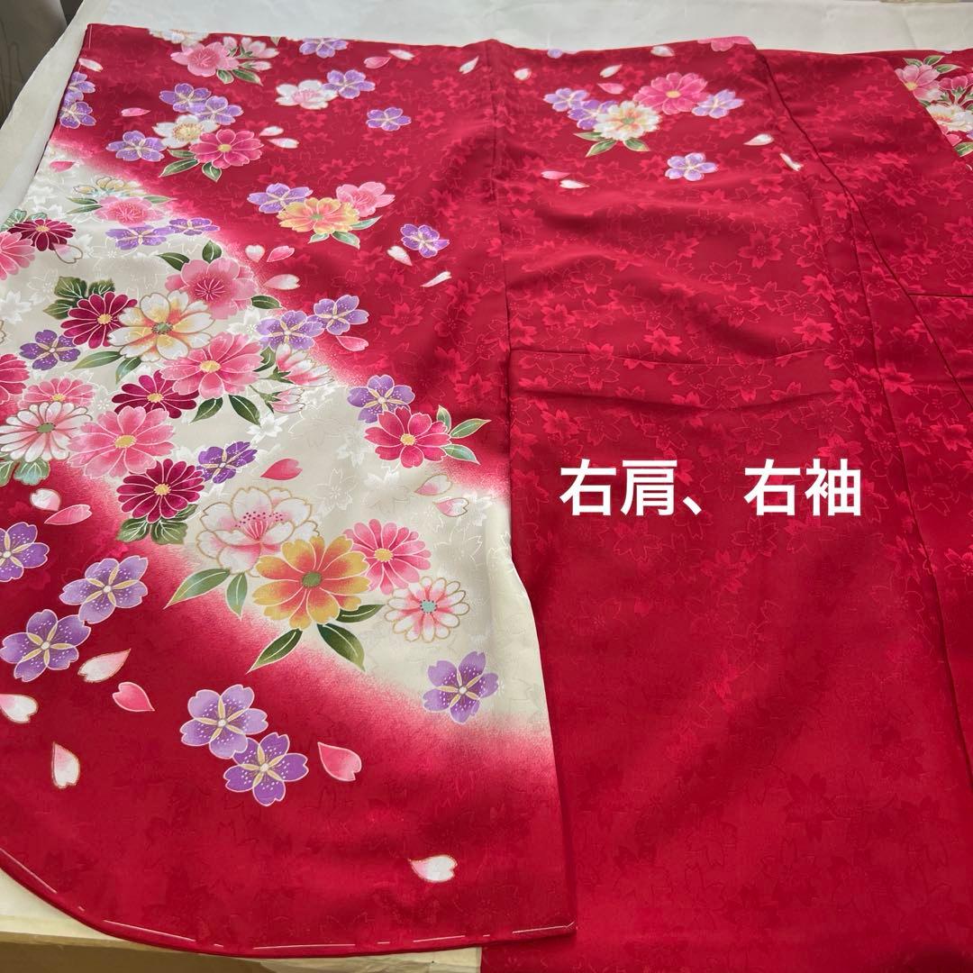 未使用品 ポリ仕立上り二尺袖 卒業式 成人式に ①