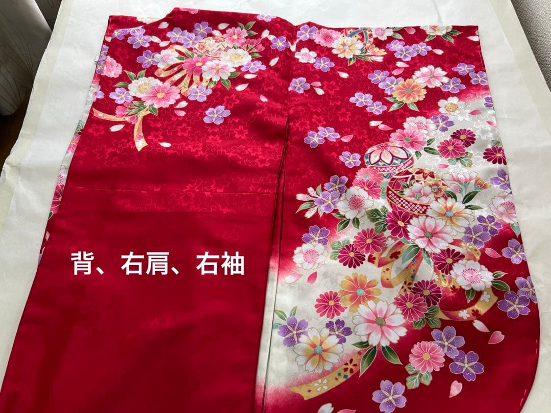 未使用品 ポリ仕立上り二尺袖 卒業式 成人式に ①