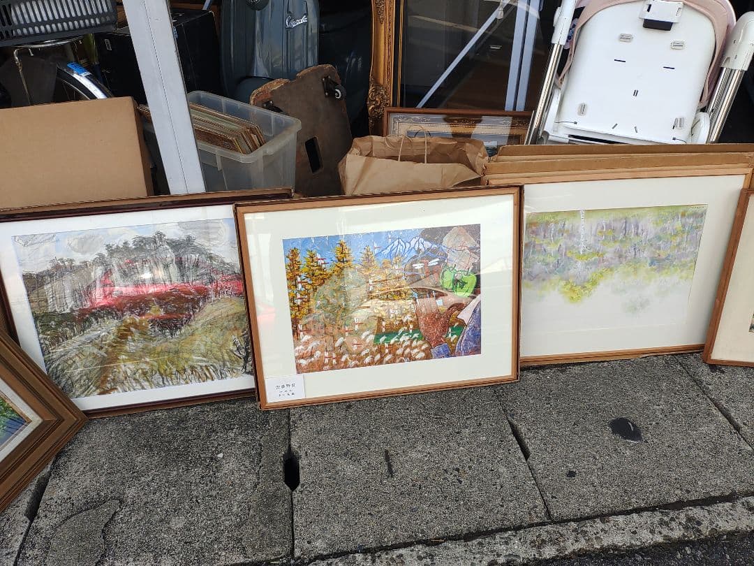 風景画　額縁　5点セット　アンティーク　レトロ