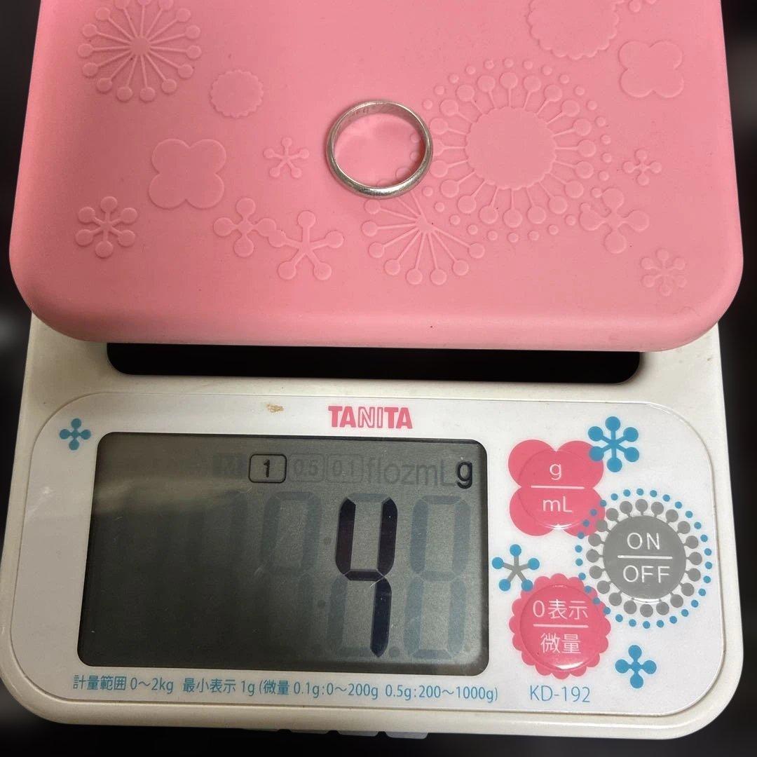 甲丸リング　プラチナ900 重さ4グラム　USED