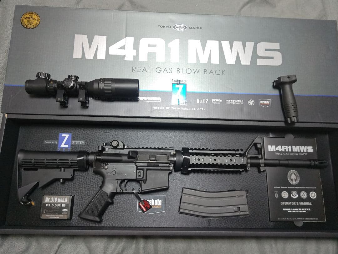 東京マルイ　ガスブローバック M4A1 MWS　試射、展示のみ　おまけ付き