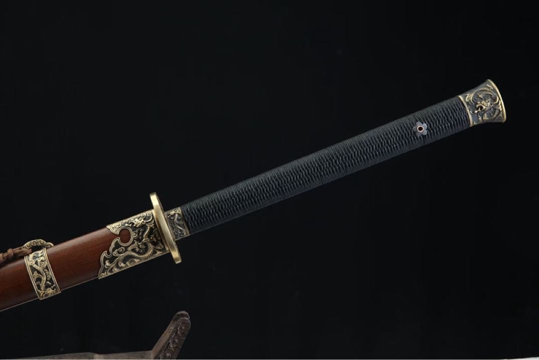 竜紋苗刀 長尺 模擬刀 日本刀 模造刀 鑑賞用 武具