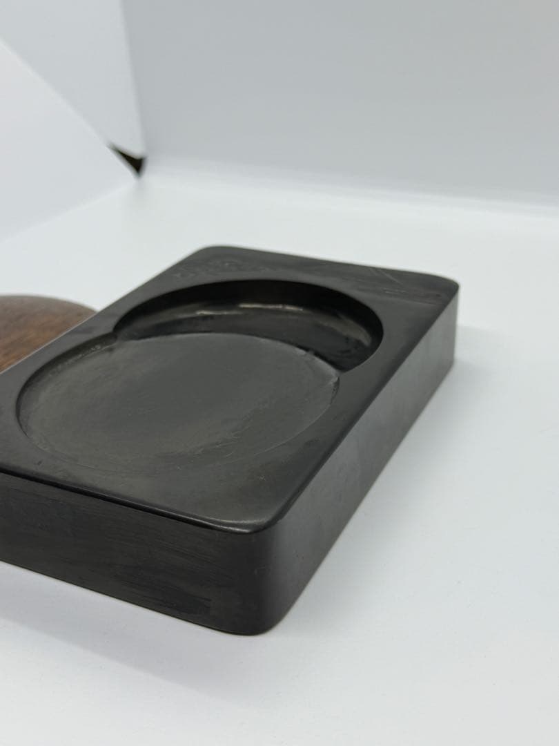 硯　作者入り　【十一代 雨宮静軒 作】雨端硯
