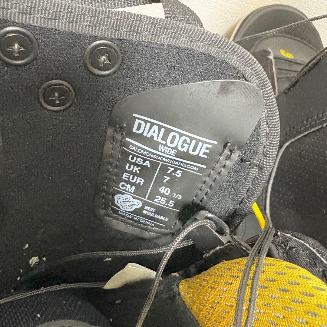 【美品】SALOMON★DIALOGUE WIDE★JP 25.5cm★スノボ★