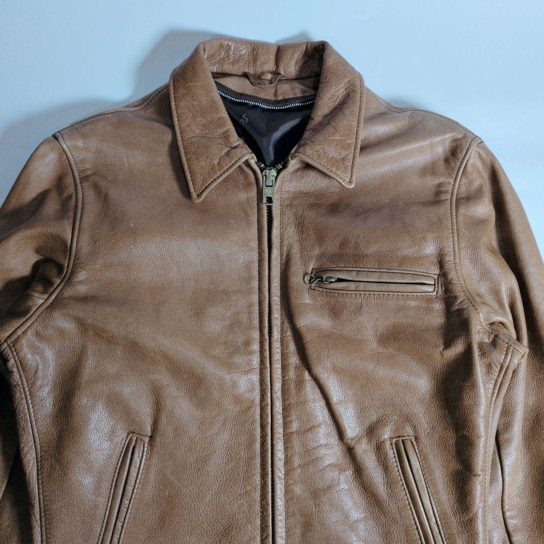 【廃盤】USA製 Schott AT101 レザージャケット ブラウン 38