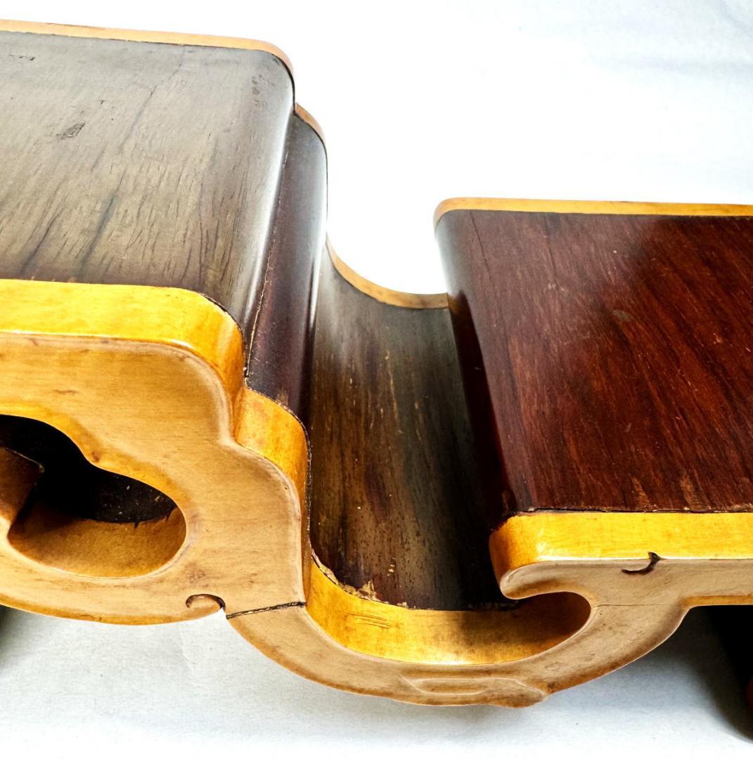 紫檀黄楊木花台 華道 茶道 唐木 香炉台 飾台 唐物 盆栽台 時代WWWT075