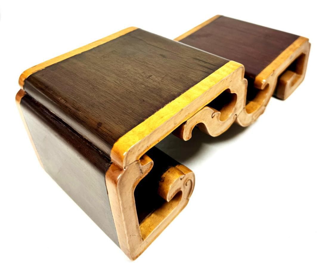 紫檀黄楊木花台 華道 茶道 唐木 香炉台 飾台 唐物 盆栽台 時代WWWT075