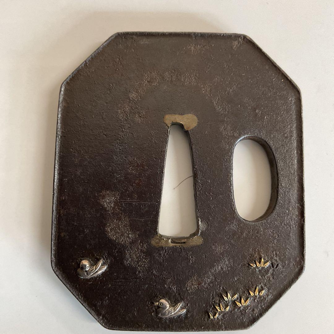 刀剣小道具三所物　銘河野春明　鉄地金銀赤銅　江戸日本橋富士の図　江戸中期〜後期頃