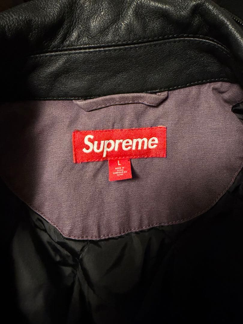 ジャケット・アウター Supreme leather collar utility jacket