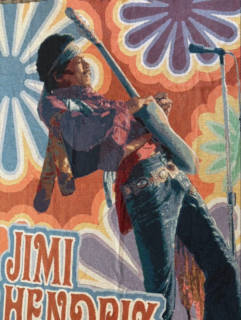 【希少】ジミ・ヘンドリックス フリンジ付きラグマット　JIMI HENDRIX