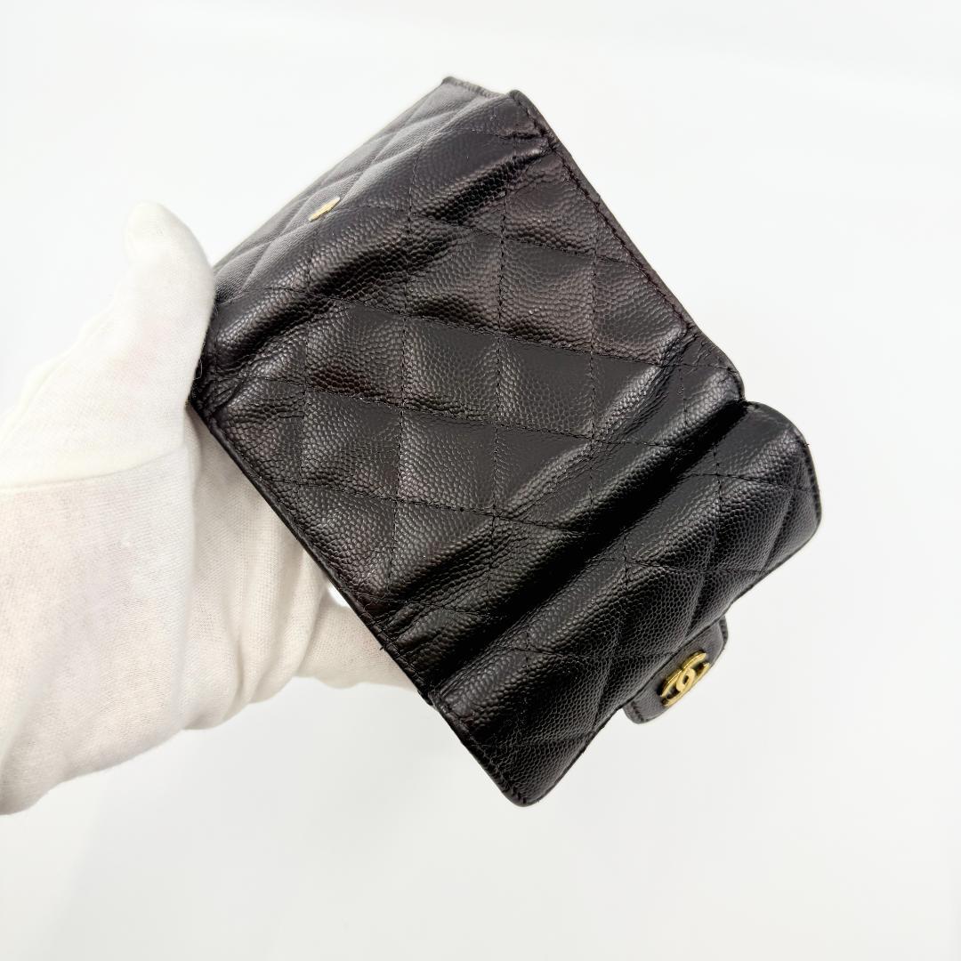 CHANEL シャネル マトラッセ スモールウォレット 三つ折り財布