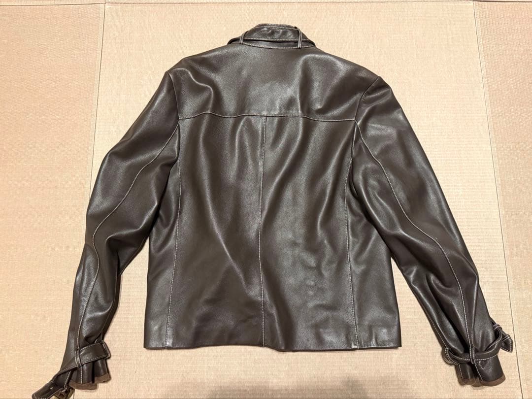 美品 LOEWE ロエベ レザージャケット 羊革 ブラウン 50サイズ（L相当）
