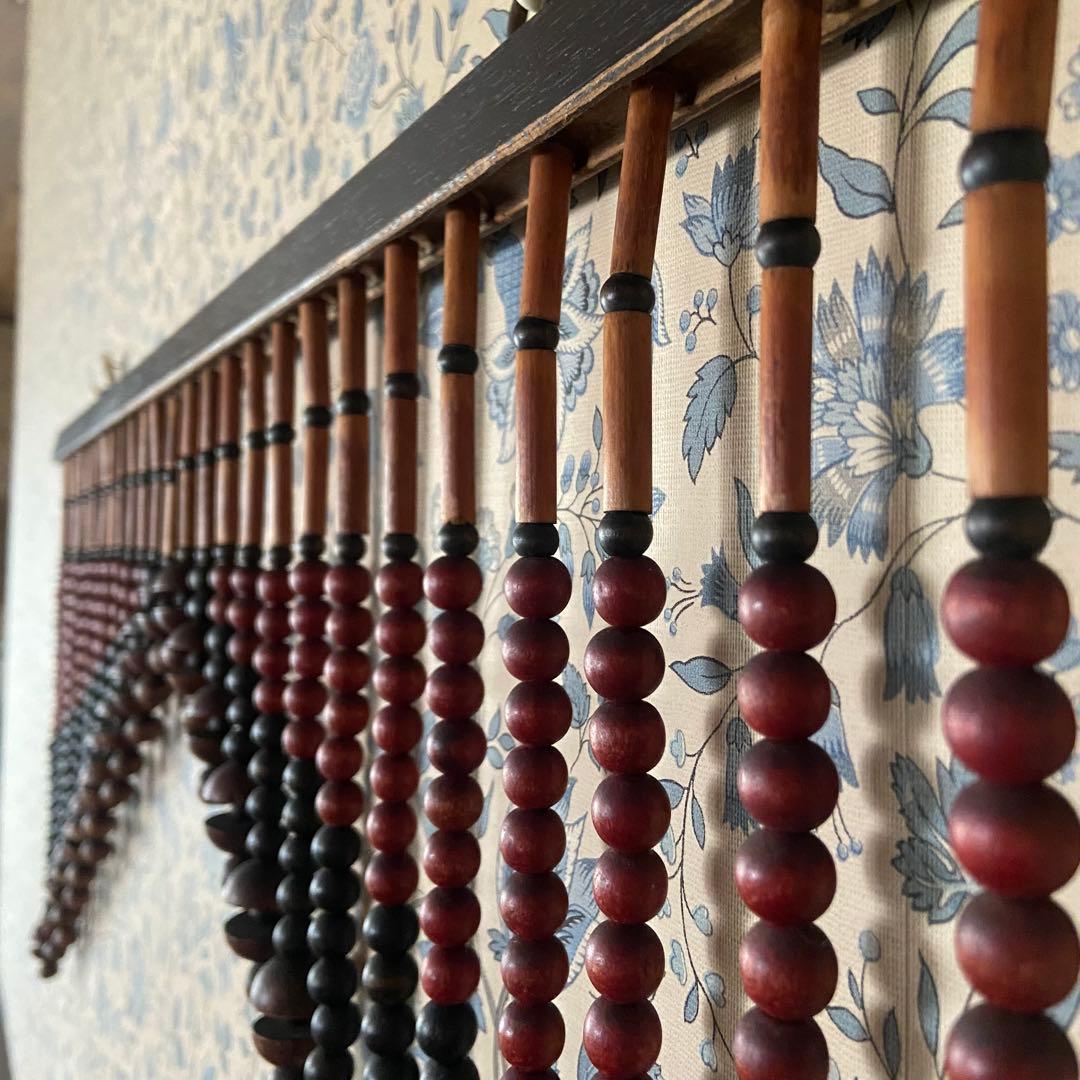 昭和レトロ　珠暖簾　珠のれん　ショート　当時物