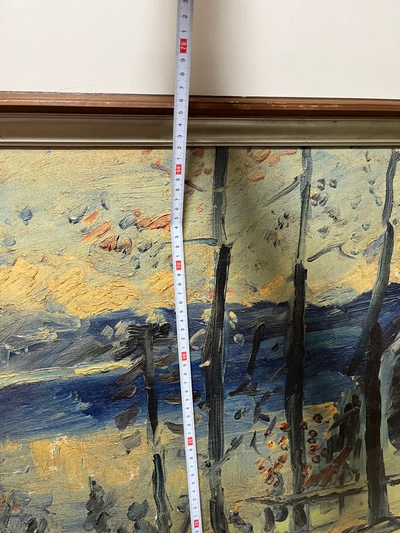 ロヴィス・コリント 複製画 「ヴァルヒェン湖の復活祭」 額装付き