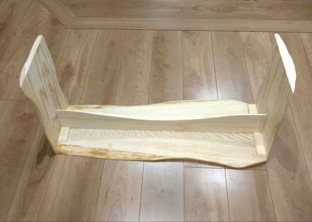 杉のベンチ66　KIZUNA〜❕座面は杉の模様が綺麗、脚は丸太風