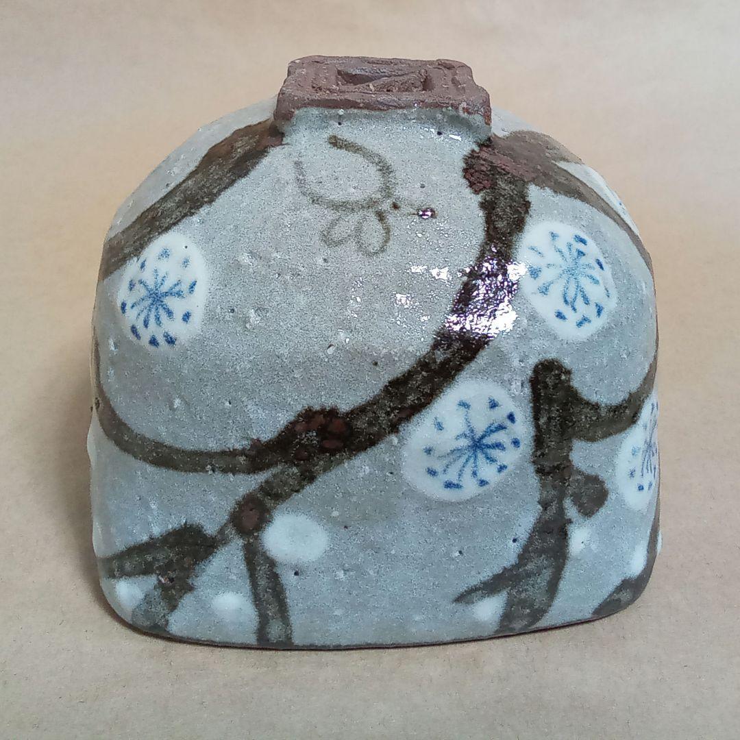 抹茶茶碗　梅ねずみ　乾山　桝型