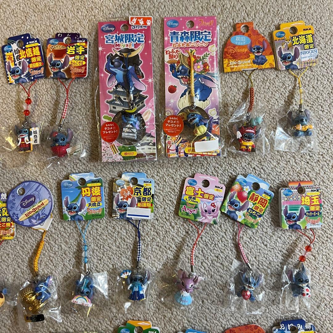 ディズニー　スティッチ　ご当地ストラップ38点