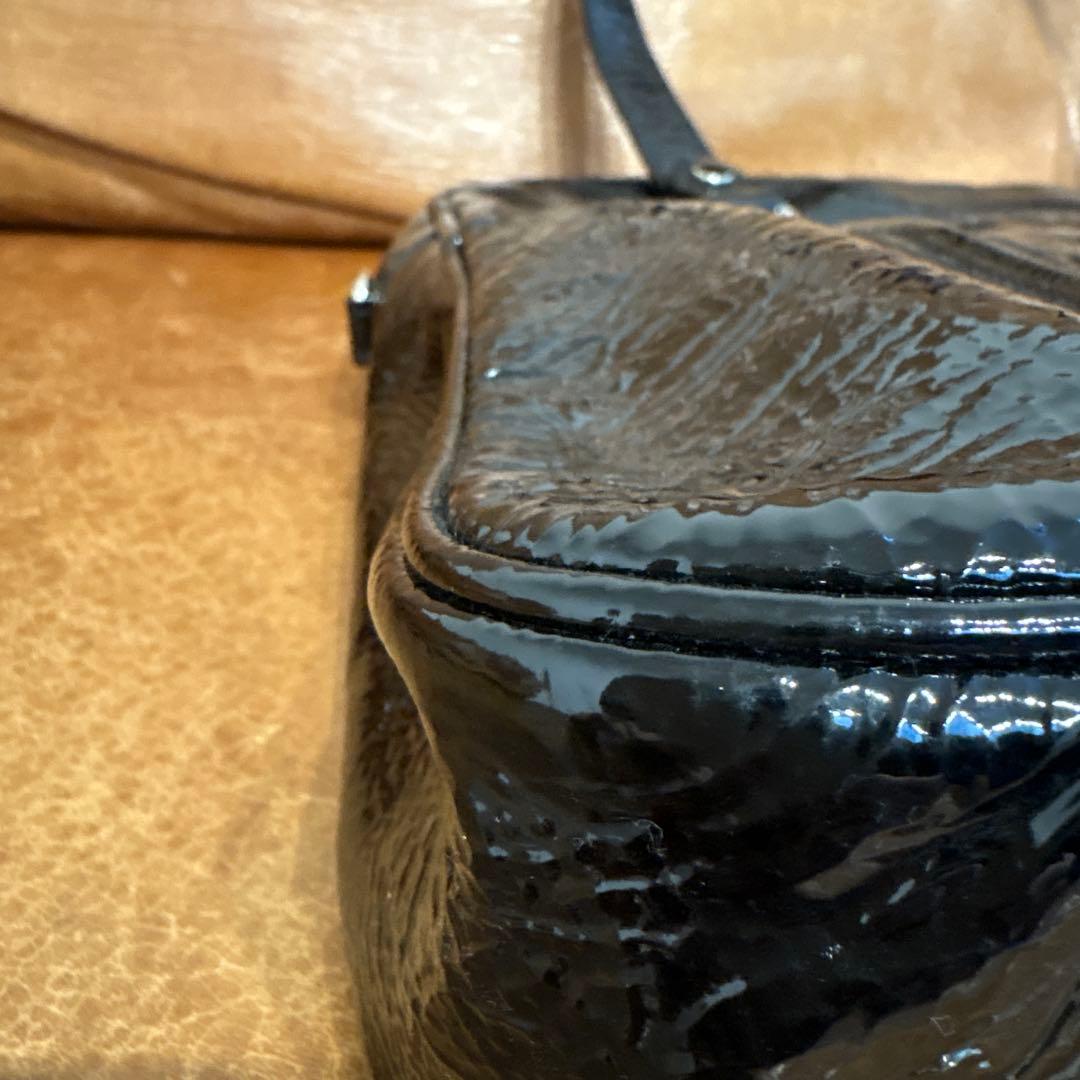 ジャックルコー　パリ　pari 中古　バッグ　エナメル　ブラック　黒