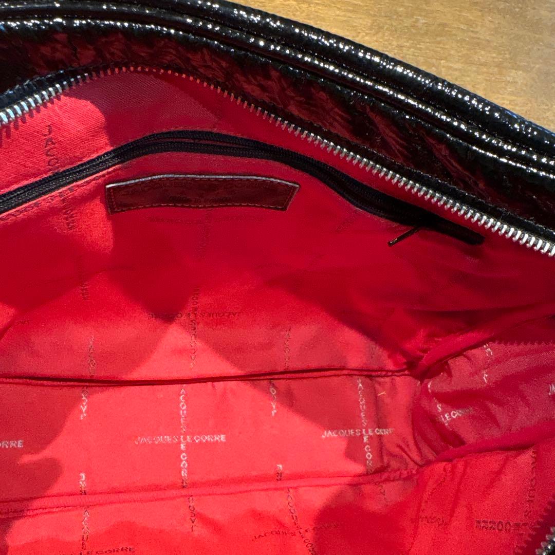 ジャックルコー　パリ　pari 中古　バッグ　エナメル　ブラック　黒