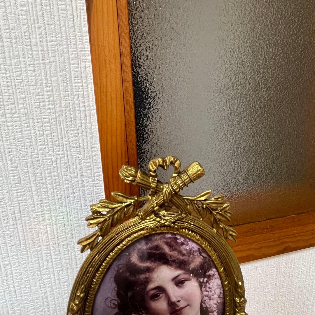 ヴィンテージ ゴールド 金属フォトフレーム