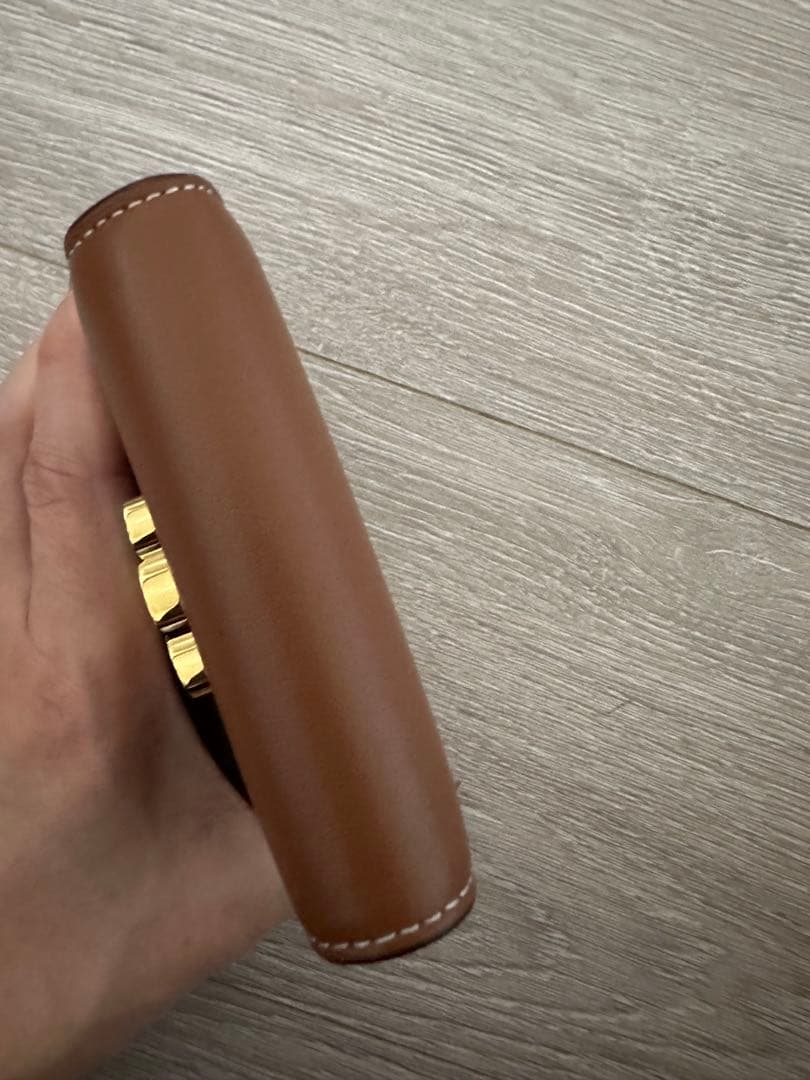 美品CELINE セリーヌ トリオンフ コンパクトウォレット　コニャック