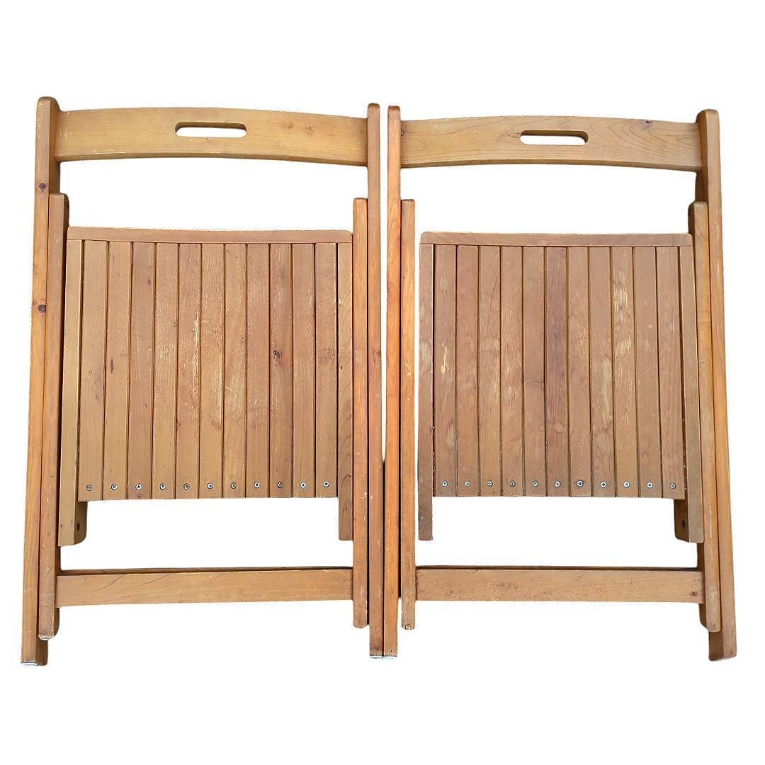 【送料無料】ヴィンテージ ウッドテーブル＆チェアセット 折りたたみ