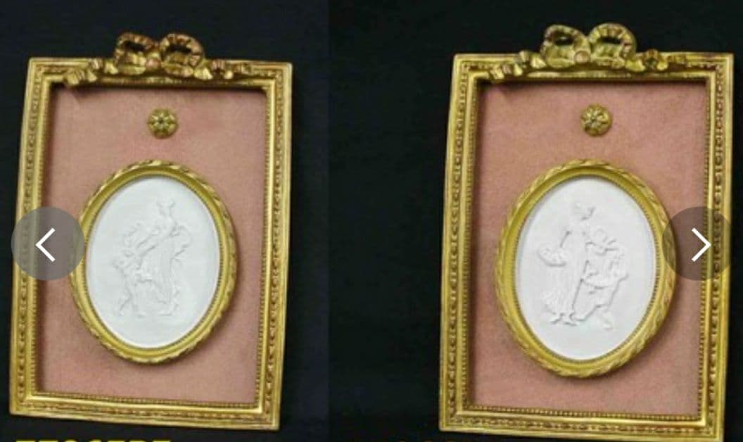 要問合せ♥️ヨーロピアン空間♥️ロココ調　リボン　額　カメオ　天使　２つセット