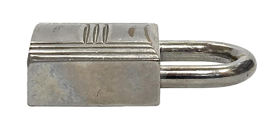 エルメス カデナ＆キー＆革紐 No.110 シルバー 中古品 (59105)