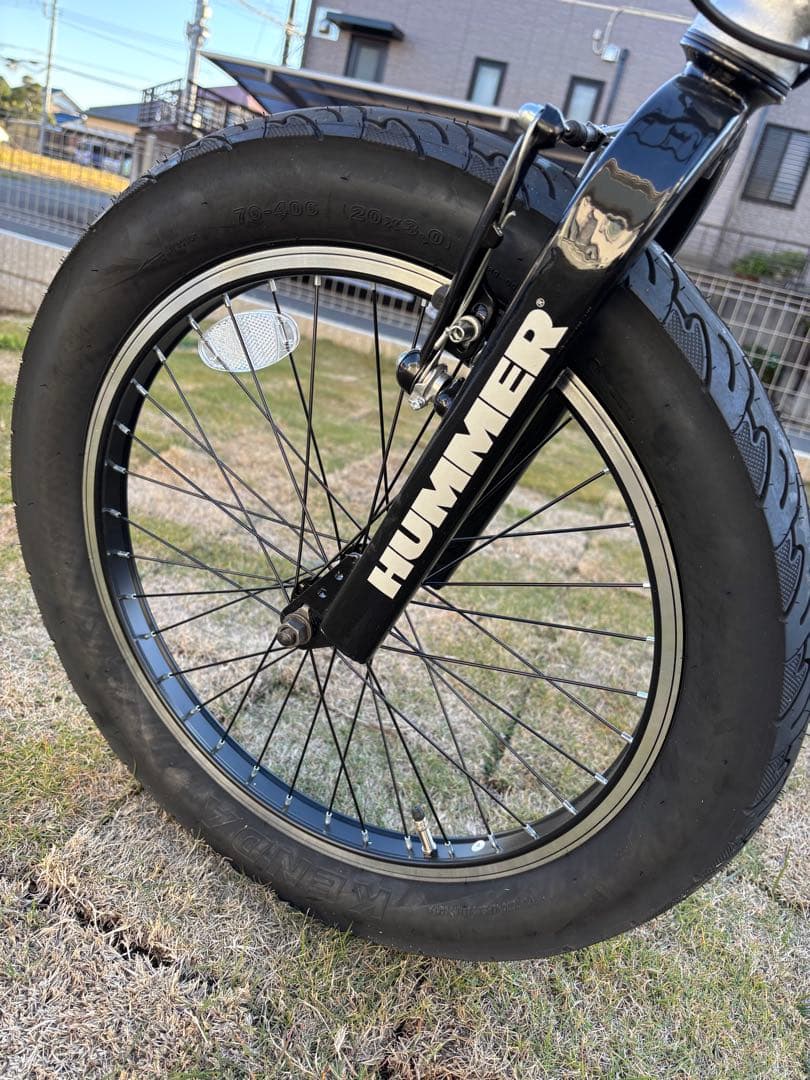 HUMMER 折りたたみ自転車 シルバーFDB206FAT-BIKE 20インチ