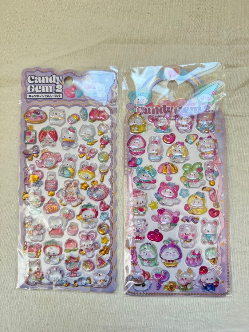 ボンボンドロップ　タイル　シール　しずくちゃん　マイメロ　カービィ　タイル