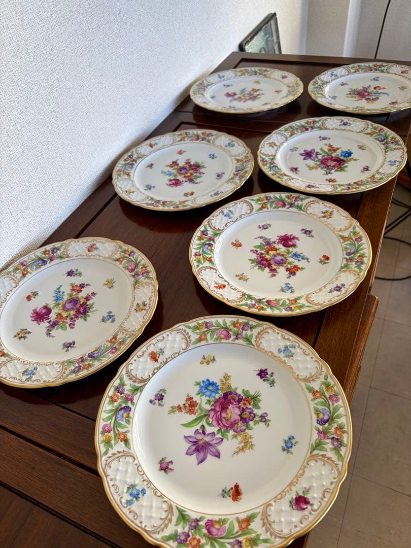 シューマンババリア・ドレスデンフラワー7枚セット